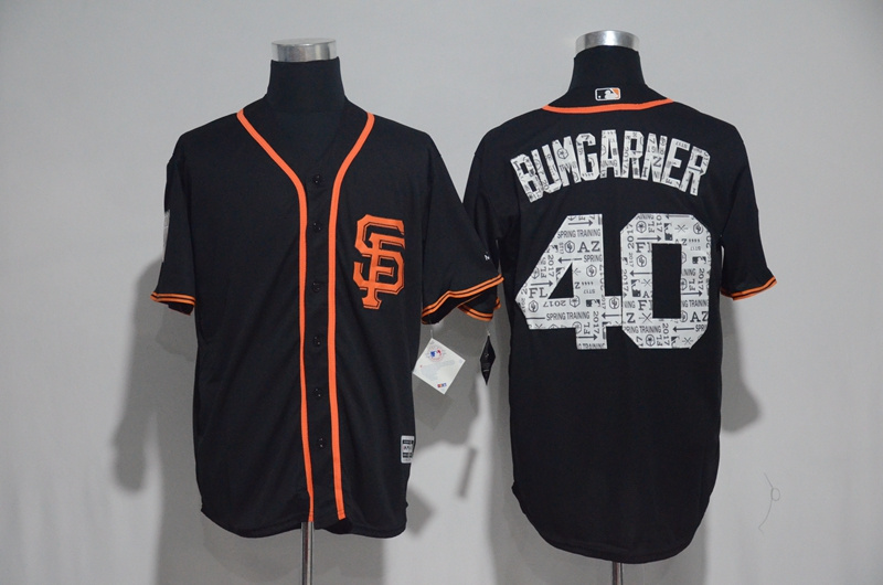 2017 MLB San Francisco Giants #40 Bumgarner Black Spring Training Jersey->san francisco giants->MLB Jersey